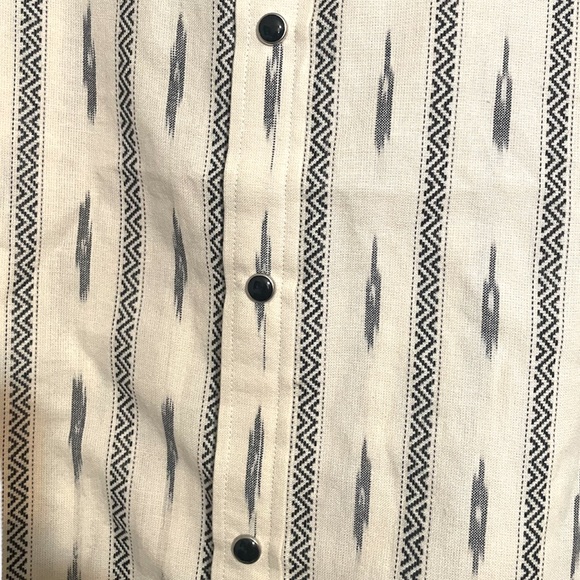 Karl Lagerfeld Aztec Snap down Short sleeve collar shirt - Picture 4 of 6